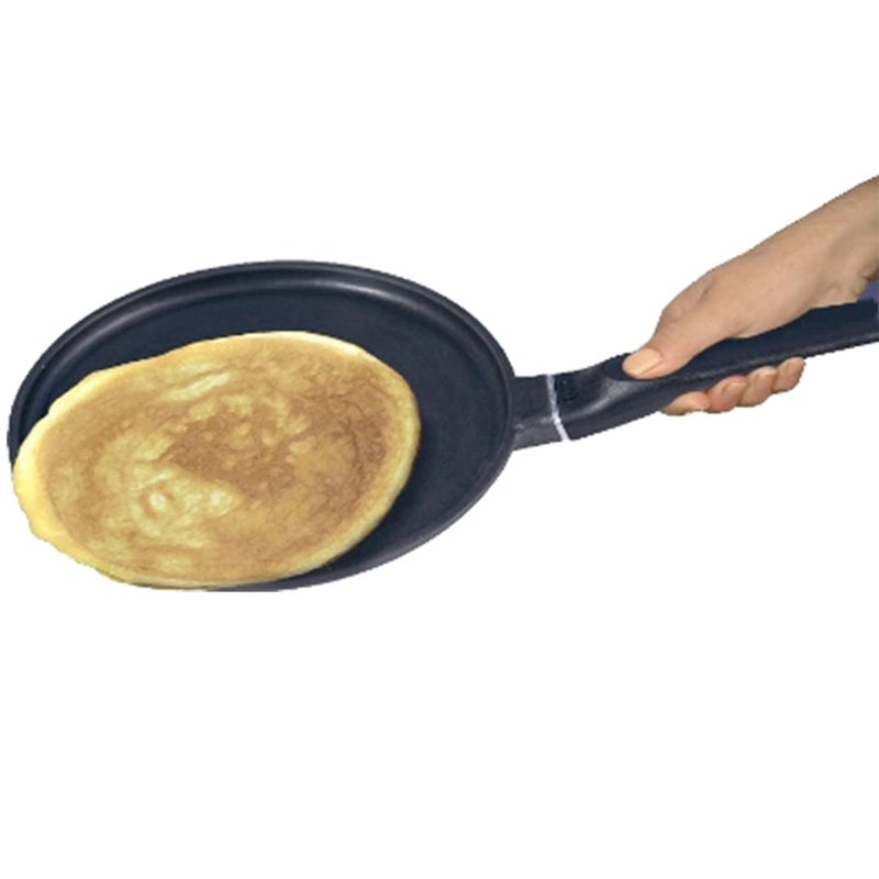 Starfrit 10" (26cm) Non-Stick Multi Pan - Tawa - Durable Aluminum body - Oven Safe - PFOA Free - Easy to Clean - Black - Image 2